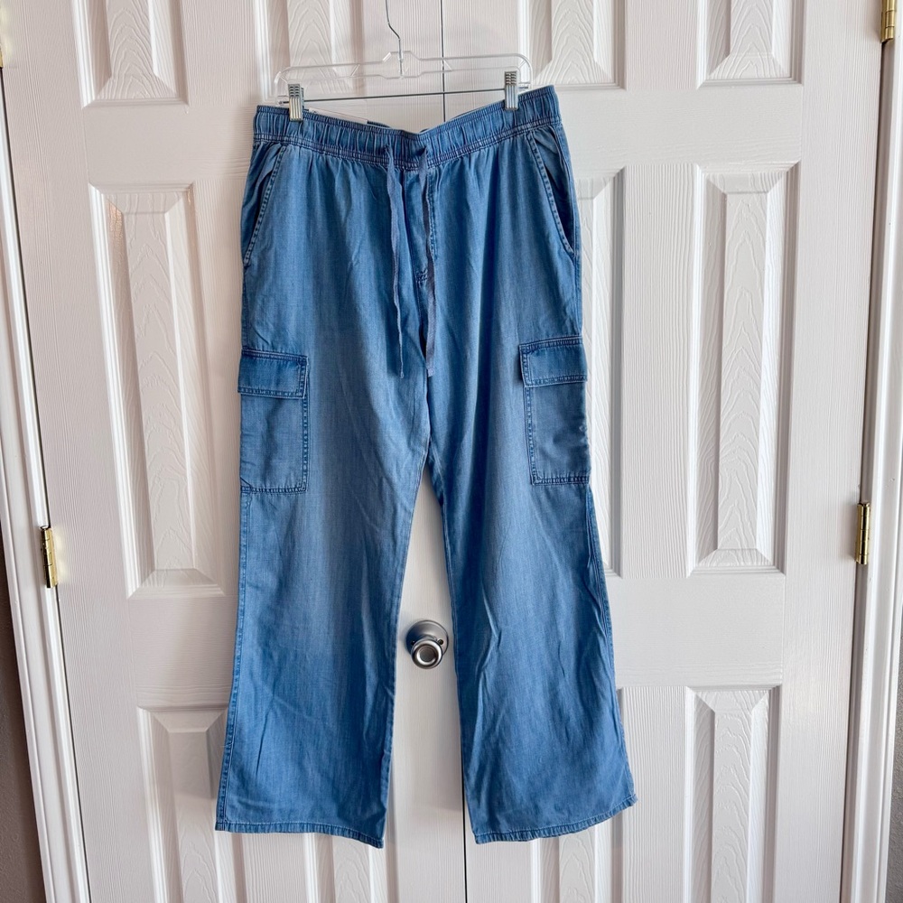 Sanctuary Light Blue Pull-On Cargo Pants